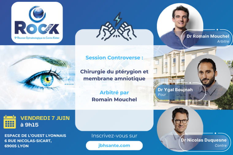 Le Dr Boujnah au ROCK : Débat sur la chirurgie du ptérygion, Lyon, Docteur Ygal Boujnah